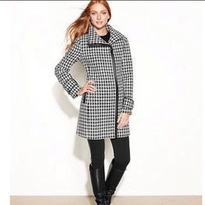 Calvin Klein Wool Houndstooth coat 2x